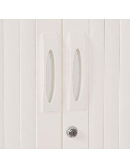 Detalle tirador y cerradura armario oficina metálico persiana vertical de Gapsa Detalle tirador y cerradura armario oficina metálico persiana vertical de Gapsa