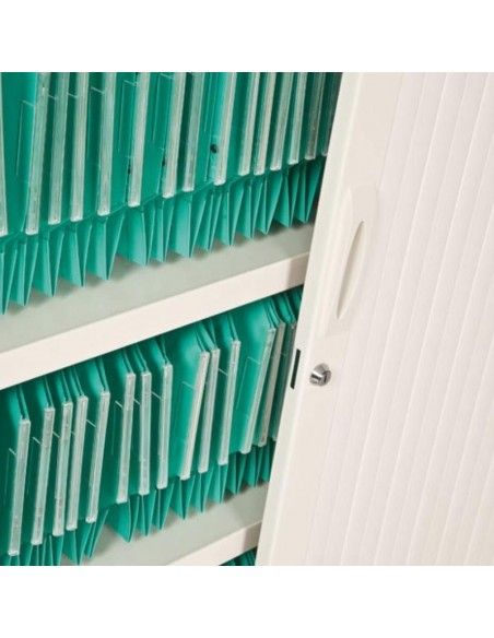 Detalle carpetas colgantes para armario oficina metálico persiana vertical de Gapsa color  Detalle carpetas colgantes para armario oficina metálico persiana vertical de Gapsa color