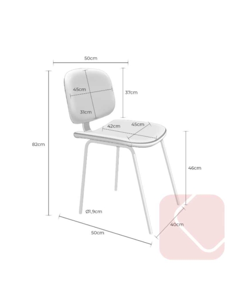 SILLA FIJA TAPIZADA WINONA DE SOMCASA