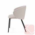 Silla de diseño modelo Mérida de Somcasa, Tapizada con base metálica en negro.