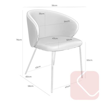 Silla estilo vintage Merida de Somcasa - Laoficinaonline.es