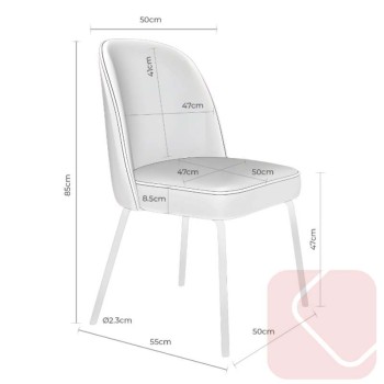 Silla tapizada Maxime moderna | Laoficinaonline