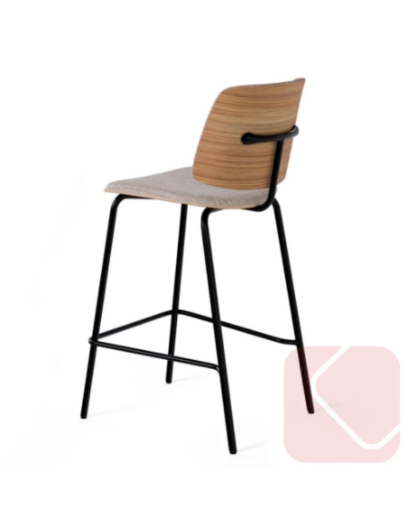 Taburete austin de somcasa con madera y tapizado para cocina