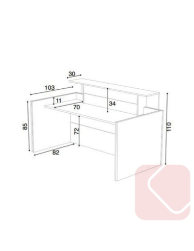 MOSTRADOR DE RECEPCIÓN RECTO AVANT