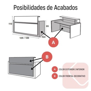 Mostrador de recepción AVANT | Diseño moderno y funcional para oficinas y empresas | Laoficinaonline