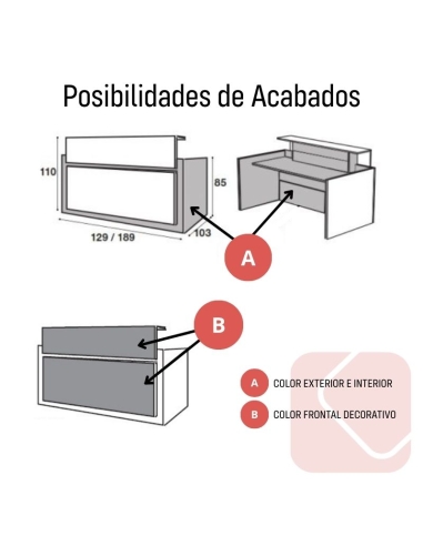 MOSTRADOR DE RECEPCIÓN RECTO AVANT