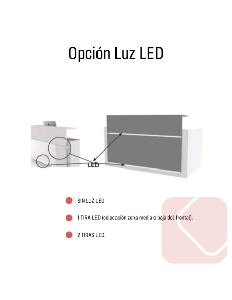 OPCIÓN DE LUZ LED PARA MOSTRADOR AVANT