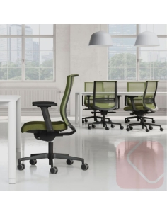 Sillón ergonómico Win respaldo alto de malla, moderno y ligero para oficina y despacho. 2