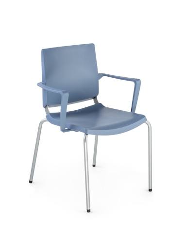 Silla confidente con brazos Atenea de Dileoffice en rojo