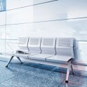 BANCADA DE ESPERA B71 SYTA. ESTRUCTURA METÁLICA CON ASIENTOS Y RESPALDOS DE CHAPA DE ACERO.