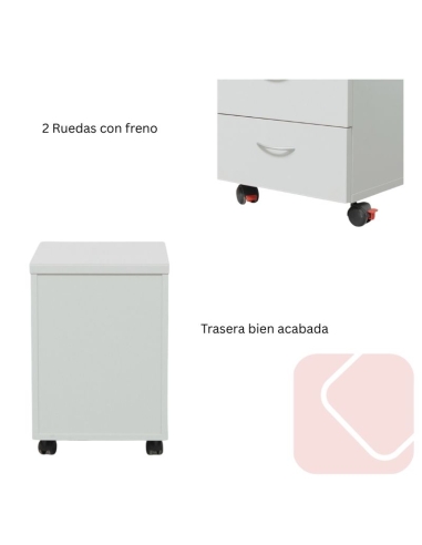 CAJONERA MADERA CON RUEDAS DE EUROMOF...