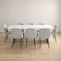 Mesa de reunión rectangular EURO con base panel en H | Laoficinaonline