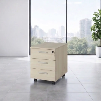 Cajonera de oficina con ruedas y 3 cajones. Con cerradura | Loficinaonline