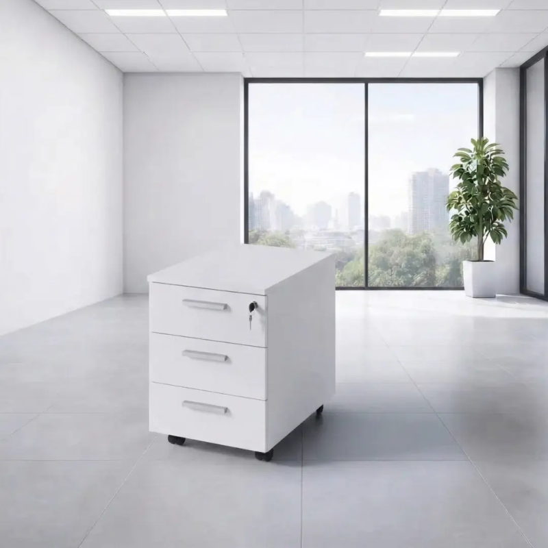 Cajonera de oficina con ruedas y 3 cajones. Con cerradura | Loficinaonline