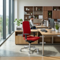 Silla de oficina ergonómica Flexa con respaldo alto y mecanismo sincro | Laoficinaonline