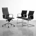 Sillón de despacho Londres en ecopiel con base cromada | laoficinaonline