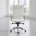 Sillón de despacho Londres en ecopiel con base cromada | laoficinaonline