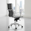 Sillón de despacho Londres en ecopiel con base cromada | laoficinaonline