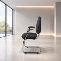 Silla fija tapizada con base patín Adapta | Laoficinaonline