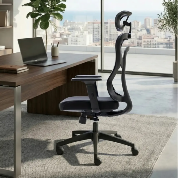 Silla ergonómica Cali con respaldo de malla y cabezal | Laoficinaonline