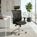 Silla con cabezal perfecta para oficina Ankara de Euromof.