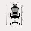 Silla ergonómica Viena con cabezal y respaldo de malla | Laoficinaonline