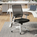 Silla blanca de oficina modelo Sidney de Euromof