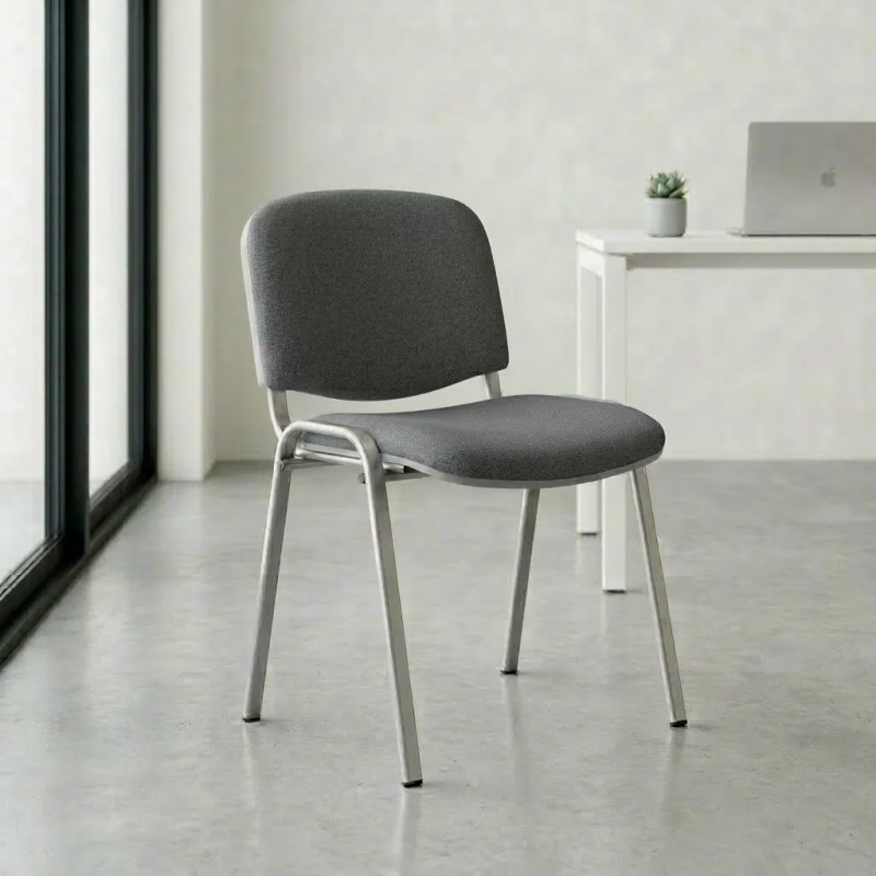 Silla fija Fissa carcasa gris apilable | Laoficinaonline