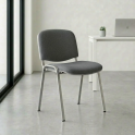 Silla fija Fissa carcasa gris apilable | Laoficinaonline