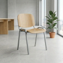 Silla confidente de madera Fissa apilable | Laoficinaonline