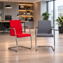 Silla confidente con brazos Custom | Laoficinaonline