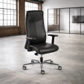 Sillón de Dirección XL en Piel Negra de Dile | Laoficinaonline