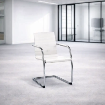 Silla confidente madera Custom de Dile base patín | Laoficinaonline