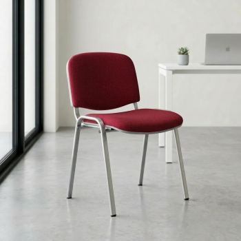 Silla fija de oficina apilable tapizada Fissa | Laoficinaonline