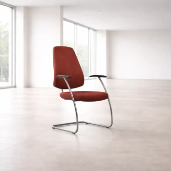 Silla fija tapizada con base patín Adapta | Laoficinaonline