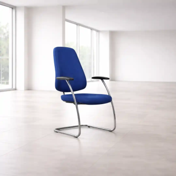 Silla fija tapizada con base patín Adapta | Laoficinaonline
