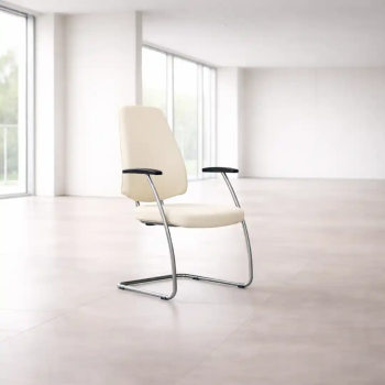 Silla fija tapizada con base patín Adapta | Laoficinaonline