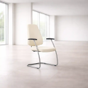 Silla fija tapizada con base patín Adapta | Laoficinaonline