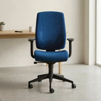 Silla de oficina Cronos tapizada ergonómica con cabezal | Laoficinaonline