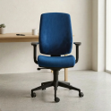 Silla de oficina Cronos tapizada ergonómica con cabezal | Laoficinaonline