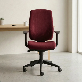 Silla de oficina Cronos tapizada ergonómica con cabezal | Laoficinaonline