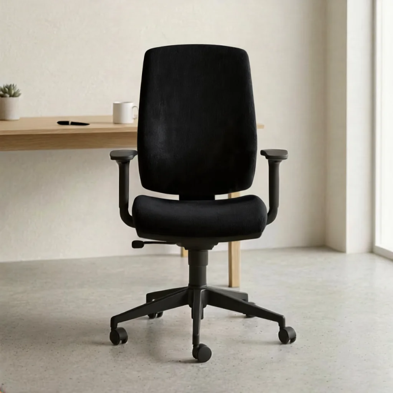 Silla de oficina Cronos tapizada ergonómica con cabezal | Laoficinaonline
