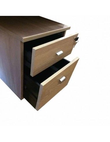Cajonera con ruedas con 1 cajón y archivador de JGorbe en olmo claro Cajonera con ruedas con 1 cajón y archivador de JGorbe en olmo claro
