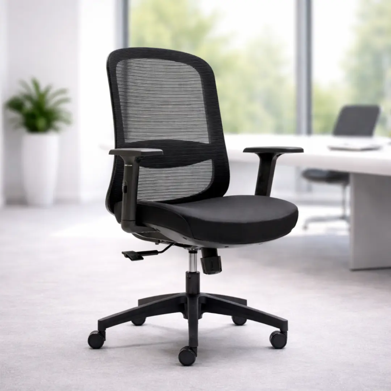 Silla ergonómica con respaldo de malla Lima de Euromof, oferta barata.
