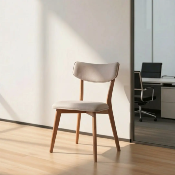 Silla fija de madera y tapizada para comedor o colectividades Anais | Laoficinaonline