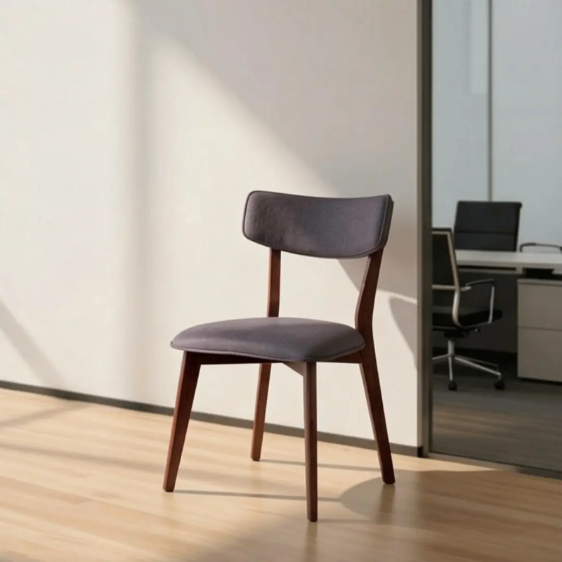 Silla fija de madera y tapizada para comedor o colectividades Anais | Laoficinaonline