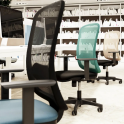 Silla ergonómica Aura con respaldo de malla y ajuste lumbar | Laoficinaonline