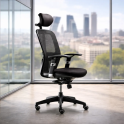 Silla ergonómica Boston 24h con cabezal y soporte lumbar | Laoficinaonline