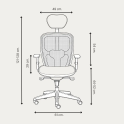 Silla ergonómica Boston 24h con cabezal y soporte lumbar | Laoficinaonline