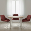 Silla de diseño Dunas XS con base de varilla metálica| Laoficinaonline